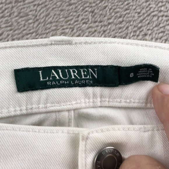 Lauren Ralph Lauren Womens Jeans Size 8 Classic Straight Casual White Denim - Picture 3 of 16